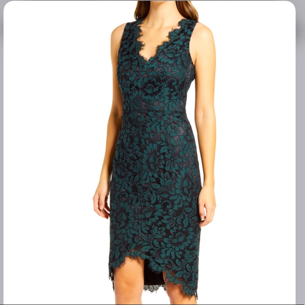Eliza J Tulip Hem Lace Dress